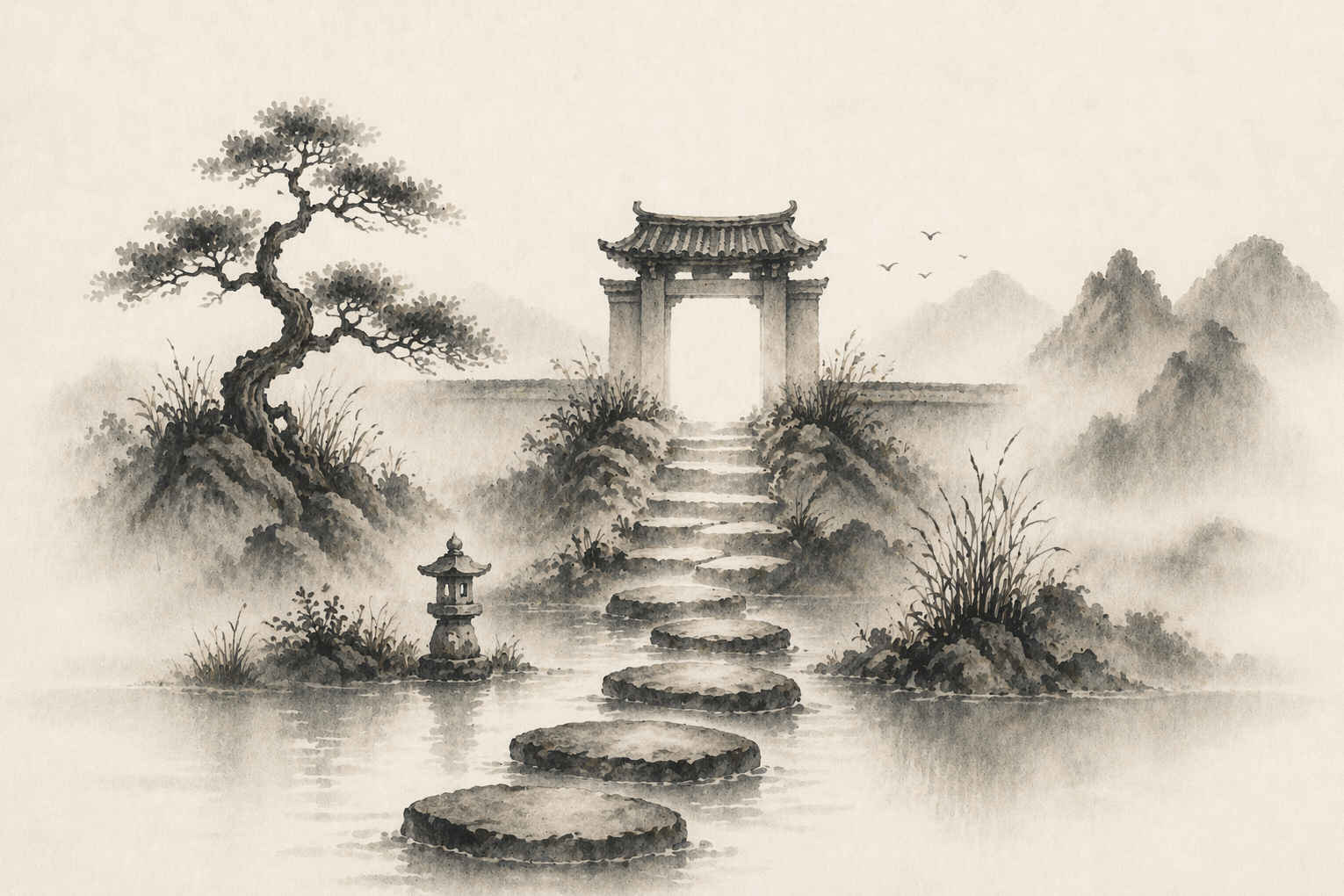 Ink wash about artwork